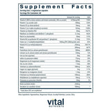 Vital Nutrients Multi-Nutrients side view with supplement facts
