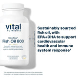 Vital Nutrients Omega-3 Fish Oil 800mg softgel side view