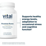 Vital Nutrients Rhodiola Rosea 400mg capsules in hand
