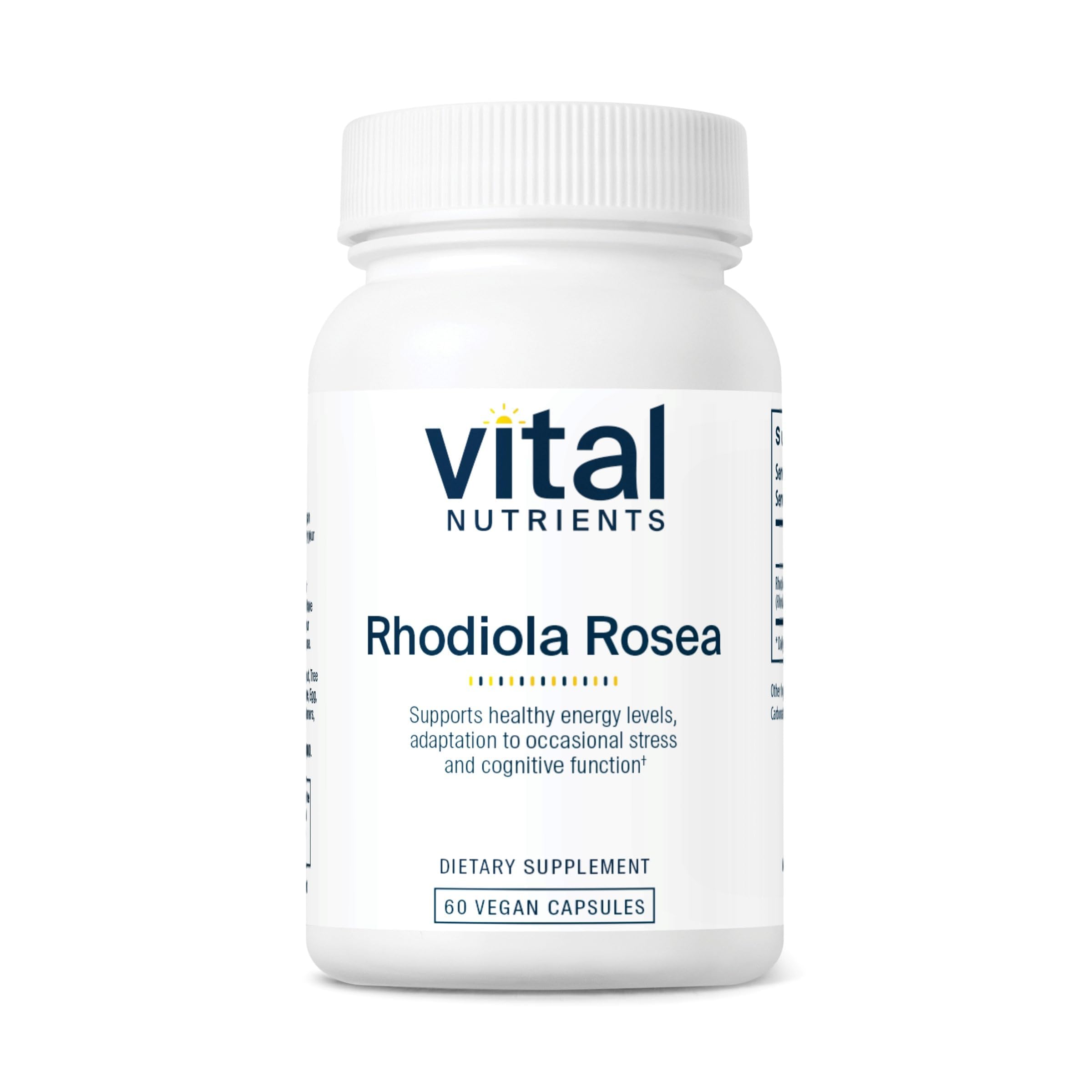 Vital Nutrients Rhodiola Rosea 400mg herbal supplement front view