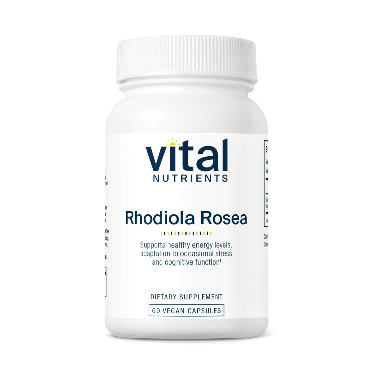 Vital Nutrients Rhodiola Rosea 400mg herbal supplement front view