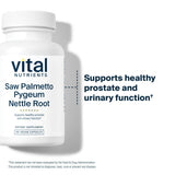 Vital Nutrients Saw Palmetto Prostate Supplement capsules in hand