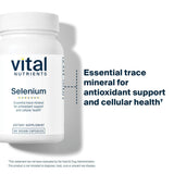 Vital Nutrients Selenium Supplement 200mcg 90 Vegan Capsules close-up of capsules