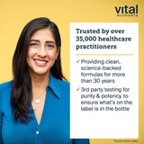 Vital Nutrients Sleep + use bottle with capsules and greenery