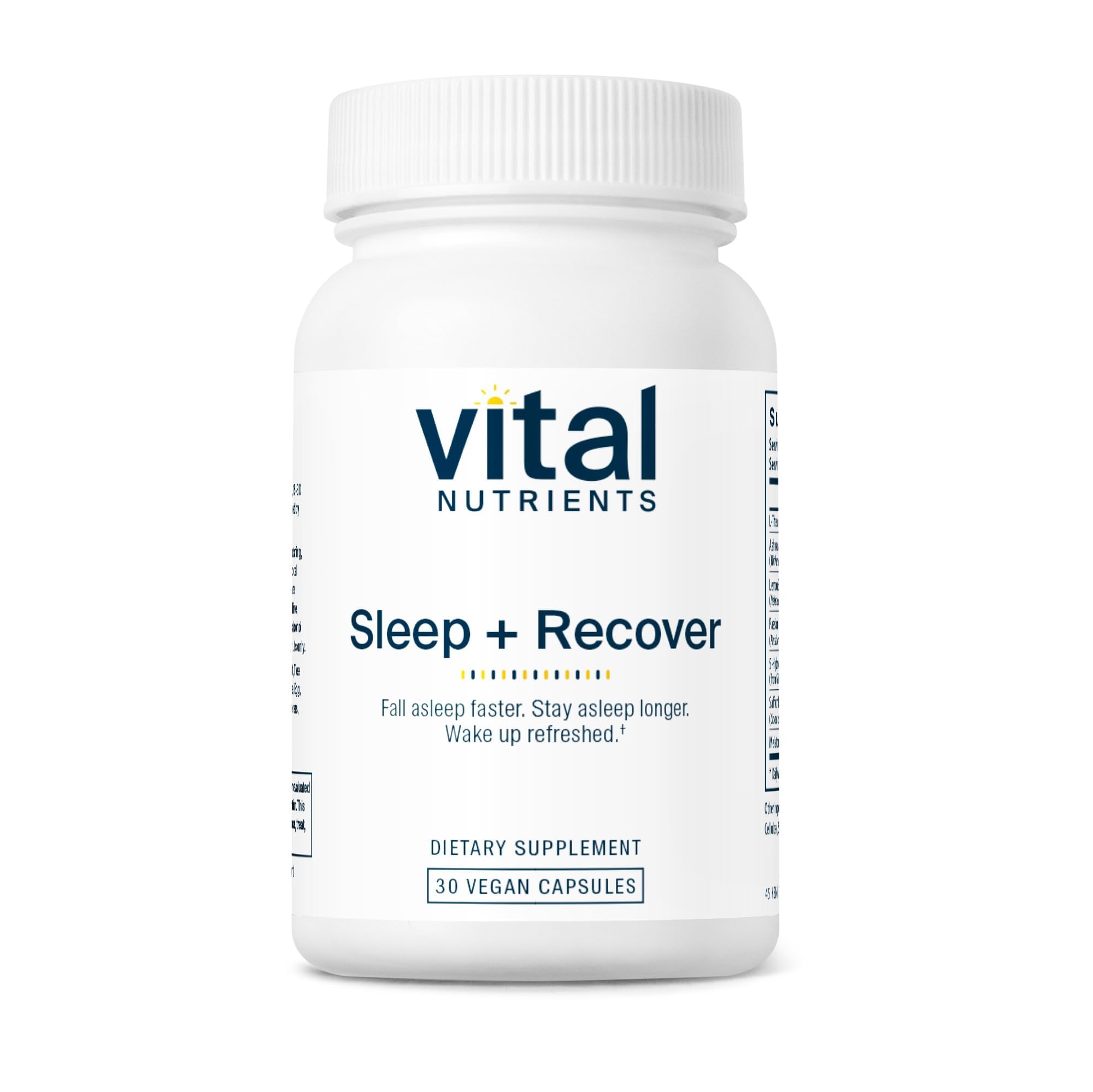 Vital Nutrients Sleep + use Supplement 60 Capsules front view