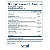 Vital Nutrients Sleep + use Supplement 60 Capsules side view
