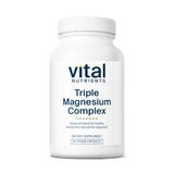 Vital Nutrients Triple Magnesium Complex 500mg vegan capsules front view
