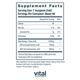 Vital Nutrients Ultra Pure Fish Oil 1400 bottle side view