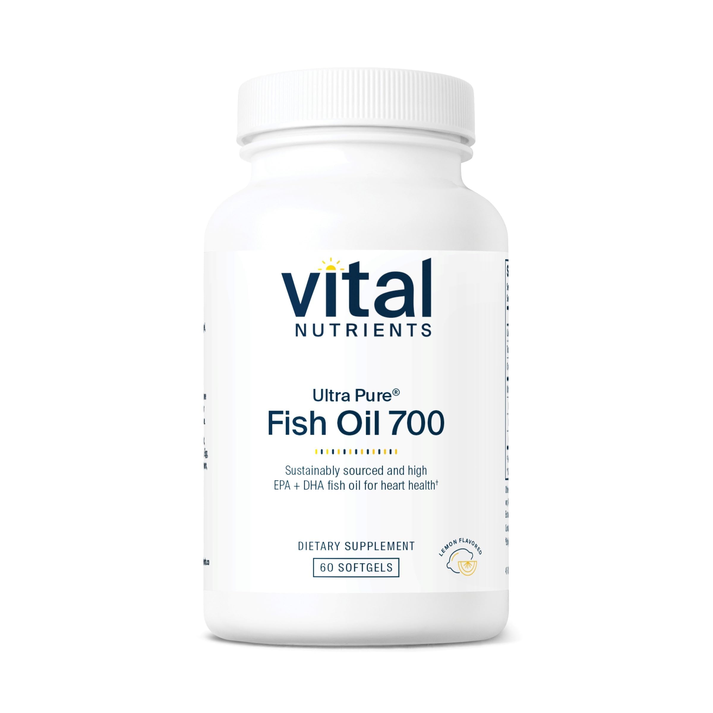 Vital Nutrients Ultra Pure Fish Oil 700 softgel front view