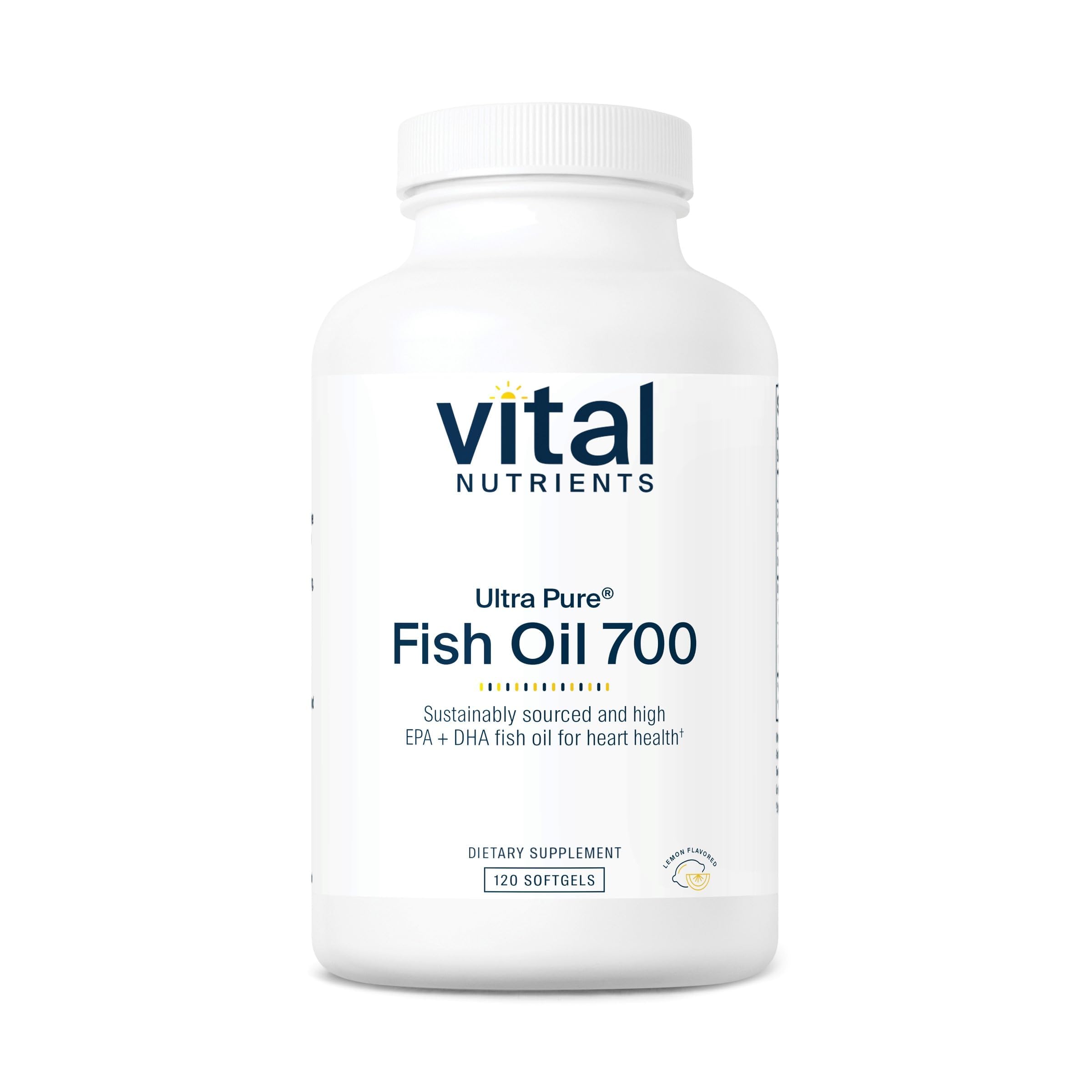 Vital Nutrients Ultra Pure Fish Oil 700 softgels front view