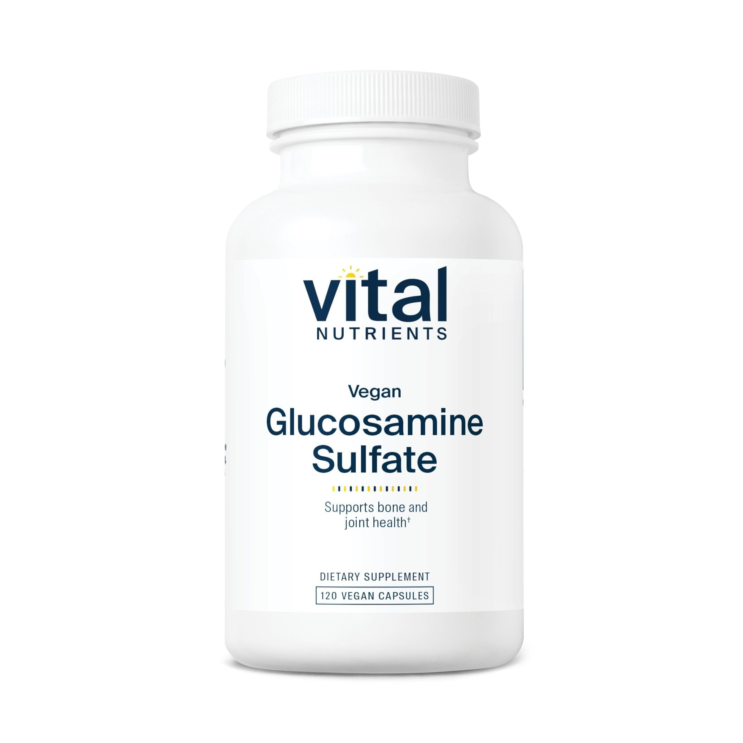 Vital Nutrients Vegan Glucosamine Sulfate 750mg supplement front view