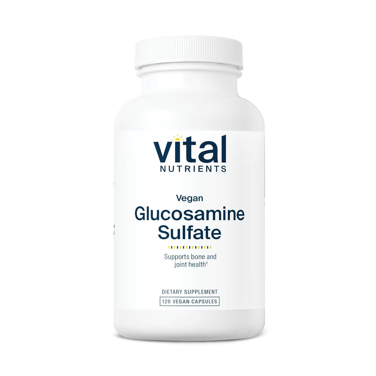 Vital Nutrients Vegan Glucosamine Sulfate 750mg supplement front view