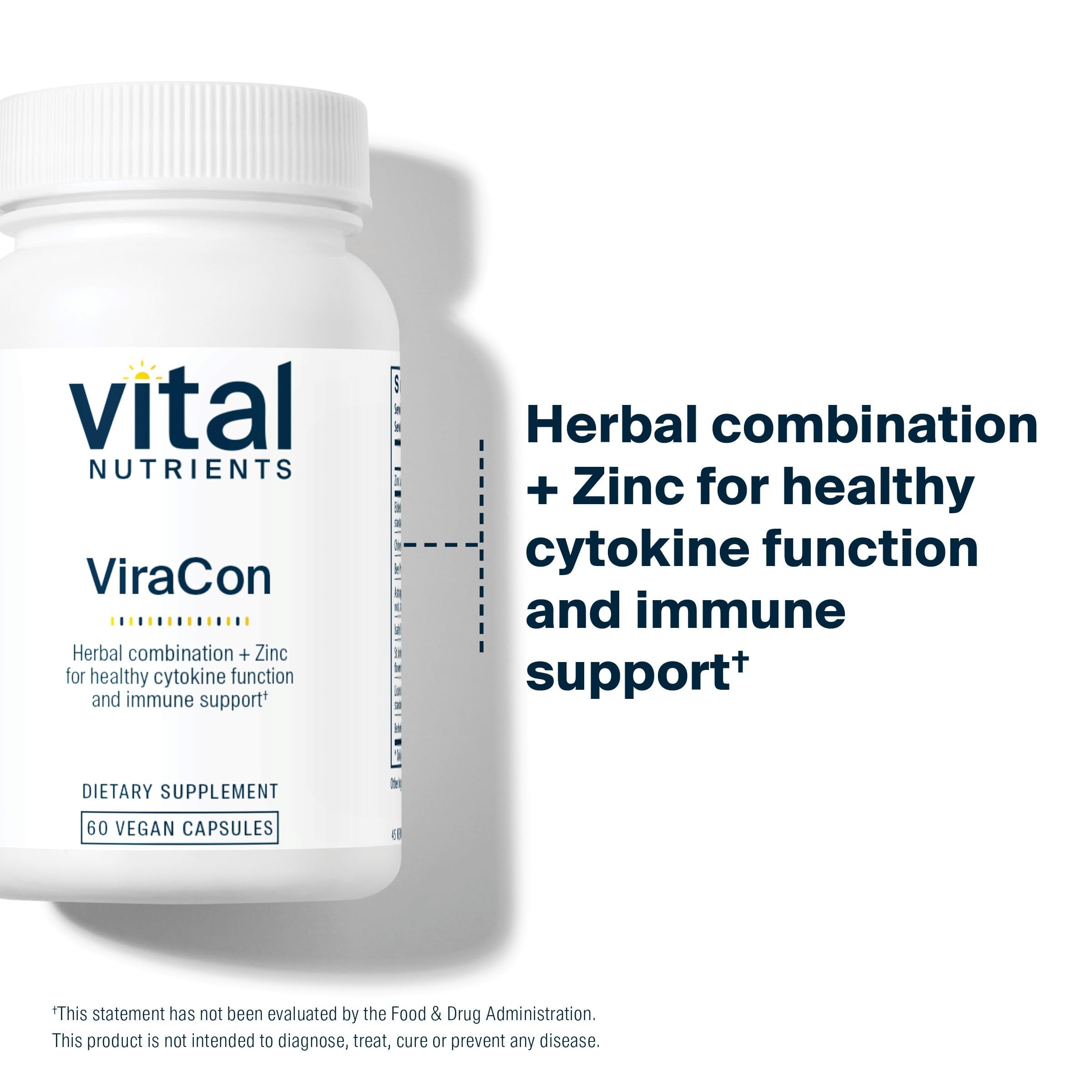 Vital Nutrients ViraCon Herbal Supplement side view of packaging