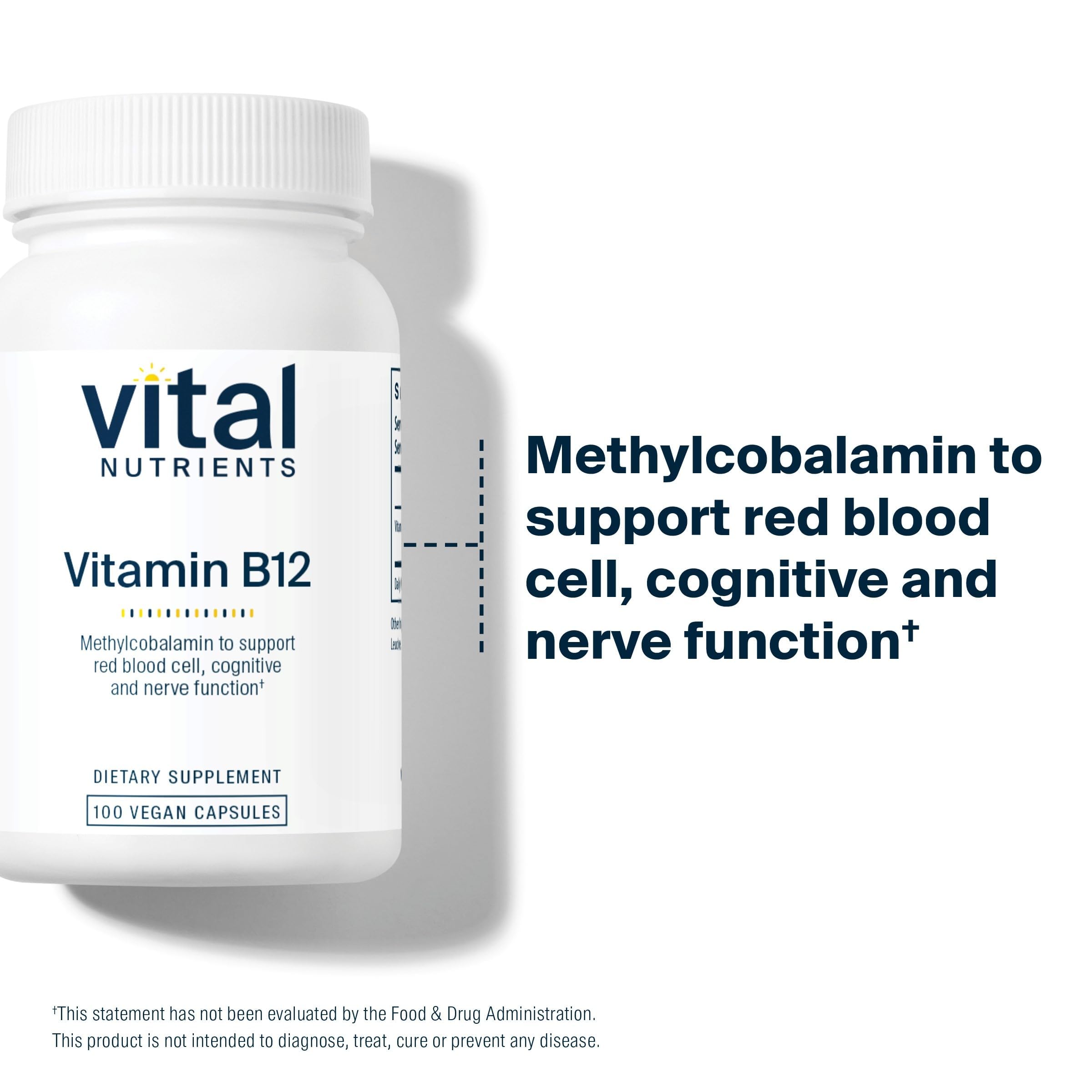 Vital Nutrients Vitamin B12 1000mcg vegan capsules ingredients list