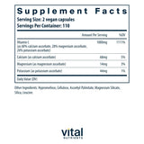 Vital Nutrients Vitamin C 1000mg capsules side view with label