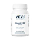 Vital Nutrients Vitamin D3 10000 IU 60 vegetarian capsules front view