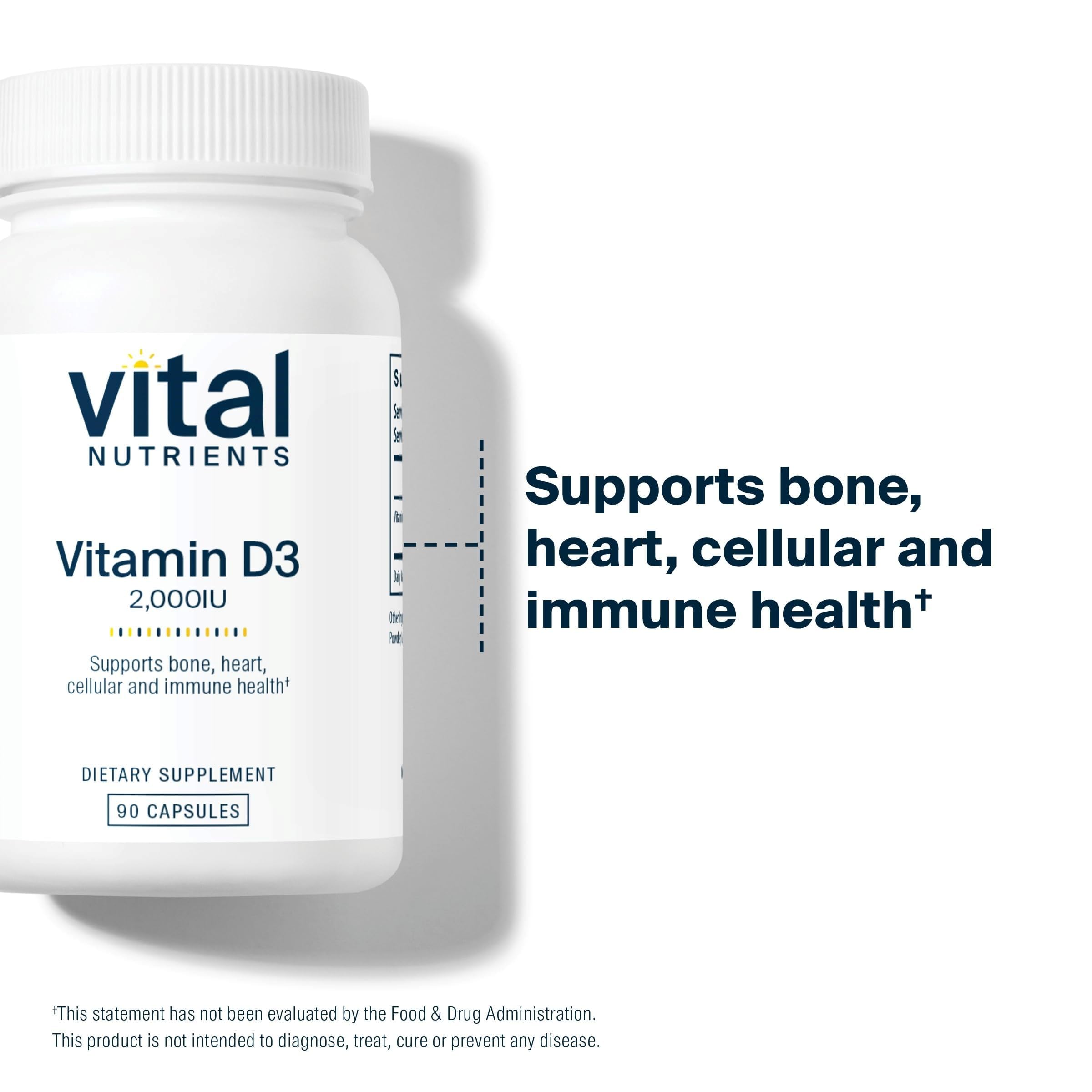 Vital Nutrients Vitamin D3 supplement packaging