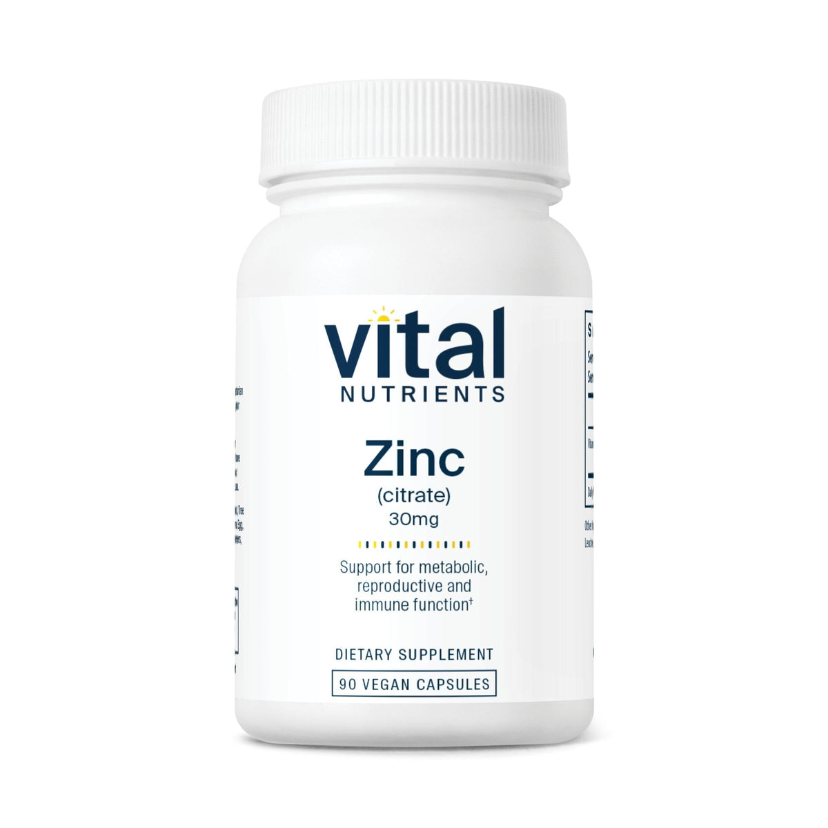 Vital Nutrients Zinc Citrate Supplement front view