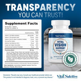 VITAL NUTRITIVE Lutein Eye Supplement on a wooden table