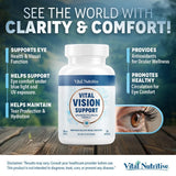 VITAL NUTRITIVE Lutein Eye Supplement side view showing capsule