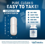 VITAL NUTRITIVE Lutein Eye Supplement with a glass of water