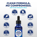 VITAL NUTRITIVE Methylene Blue Drops 1% with packaging details