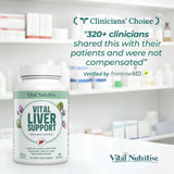 VITAL NUTRITIVE Milk Thistle Liver Support Supplement bottle on a table