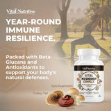 VITAL NUTRITIVE Mushroom Complex bottle with a measuring spoon