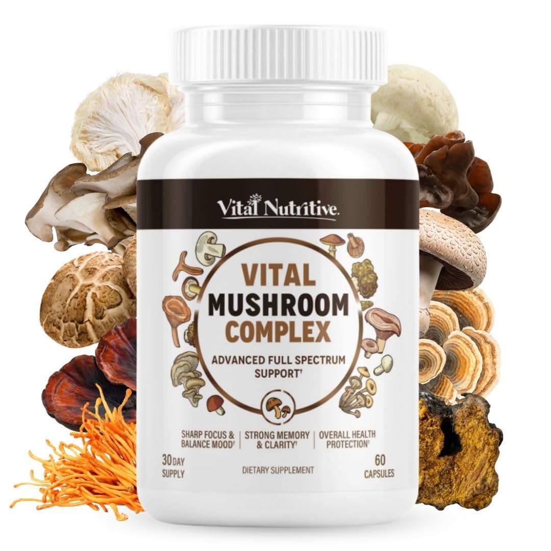 VITAL NUTRITIVE Mushroom Complex front view of packaging