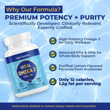 VITAL NUTRITIVE Omega-3 Fish Oil Capsules 2400mg packaging