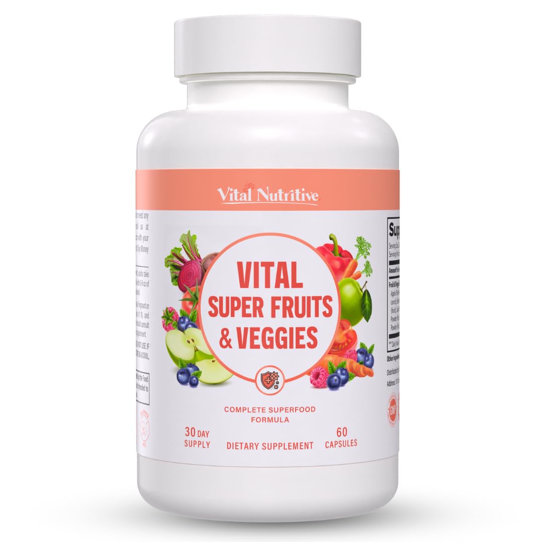 VITAL NUTRITIVE Super Fruits and Vegetables capsules front view