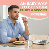 VITAL NUTRITIVE Super Fruits and Vegetables capsules side view