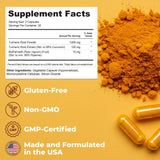 VITAL NUTRITIVE Turmeric Curcumin Capsules in a hand