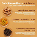 VITAL NUTRITIVE Turmeric Curcumin Capsules on a wooden table