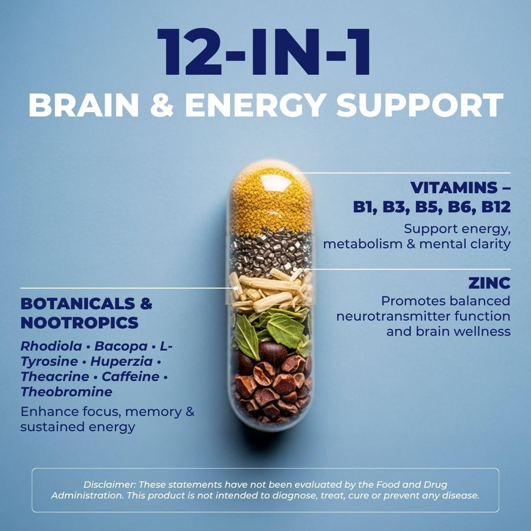 VITAL NUTRITIVE Vital Nootropic capsule bottle side view