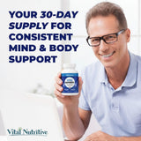 VITAL NUTRITIVE Vital Nootropic capsule bottle with ingredients list