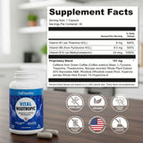 VITAL NUTRITIVE Vital Nootropic capsules on a desk with a laptop