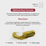 Vital Peak Berberine Supplement 1000mg capsules on a table