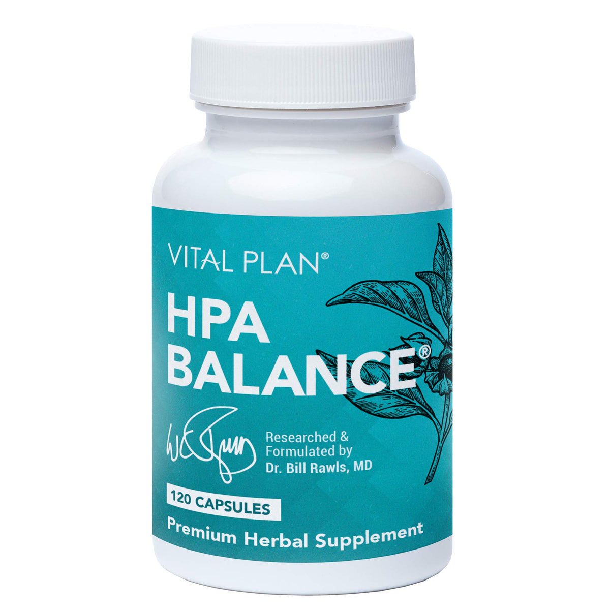Vital Plan HPA Balance Adrenal Support Supplement front view