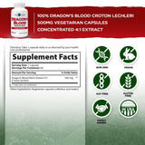 Vital Planet Dragon’s Blood 500mg capsules bottle side view