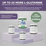 Vital Planet Gut Renew L-Glutamine Powder 195g mixing in water