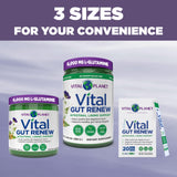Vital Planet Gut Renew L-Glutamine Powder 195g side view
