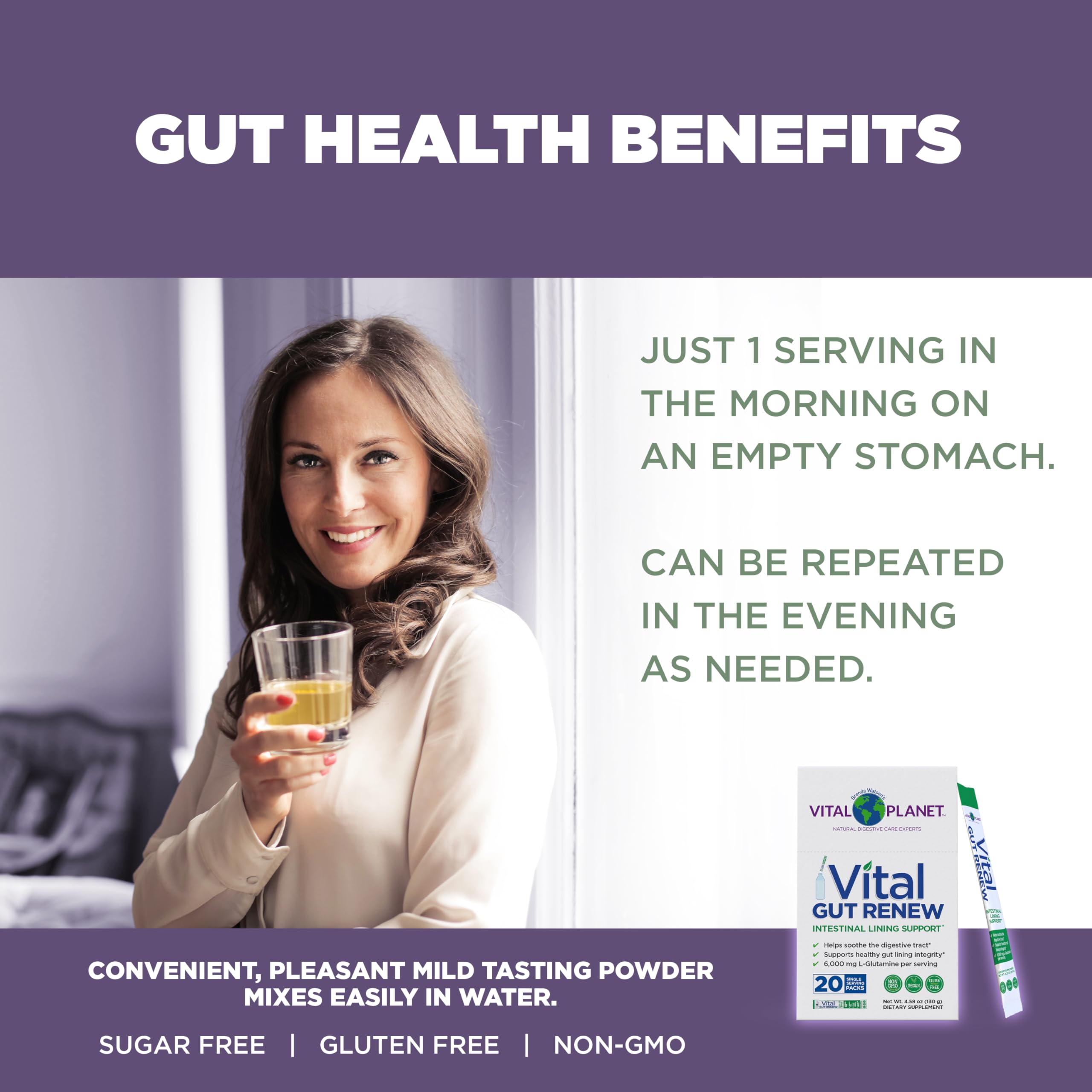 Vital Planet Gut Renew L-Glutamine Powder ingredients list