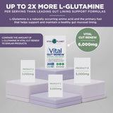 Vital Planet Gut Renew L-Glutamine Powder on a kitchen counter