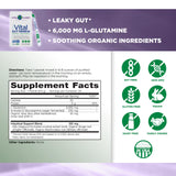 Vital Planet Gut Renew L-Glutamine Powder packaging side view