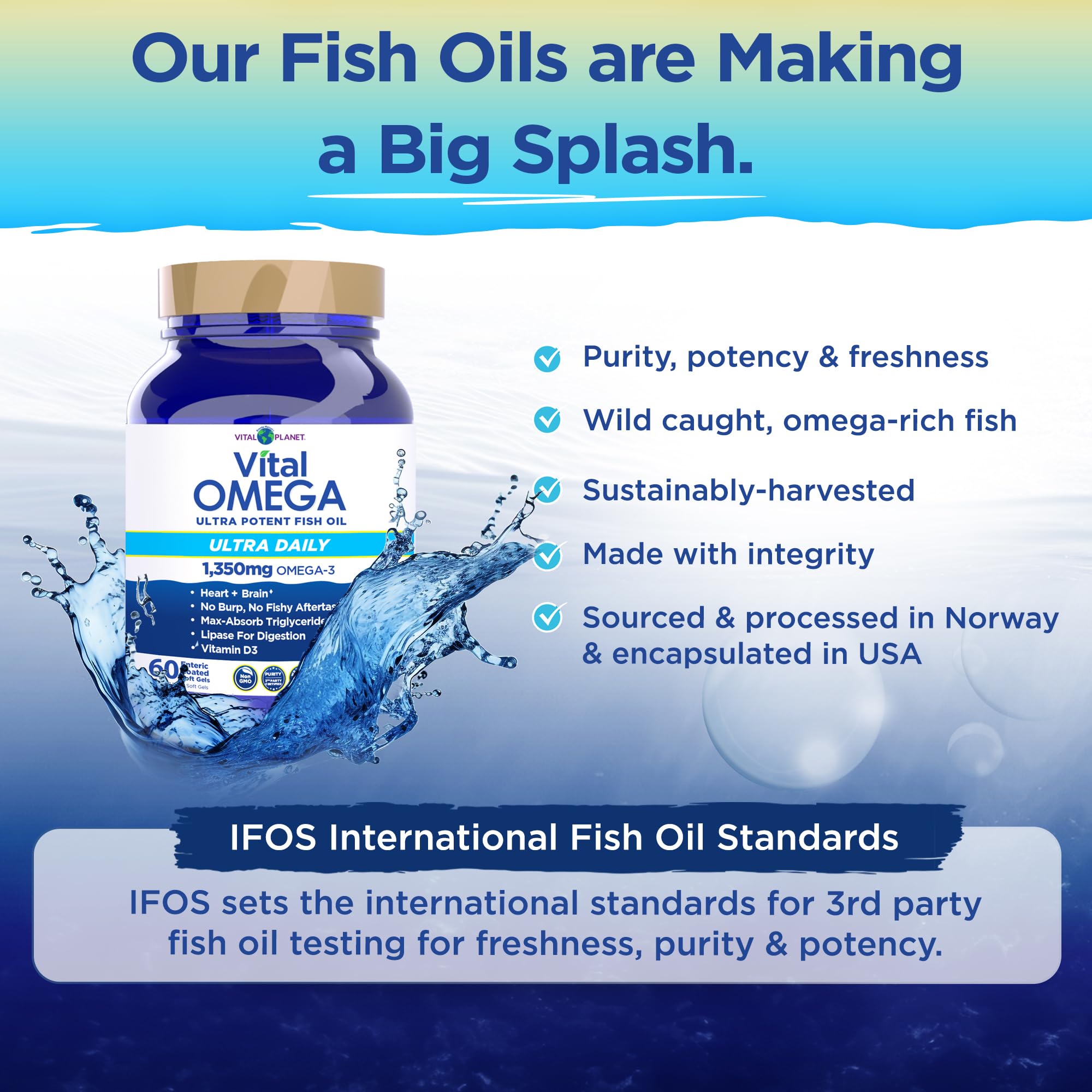 Vital Planet Omega-3 Fish Oil Supplement 1350mg packaging