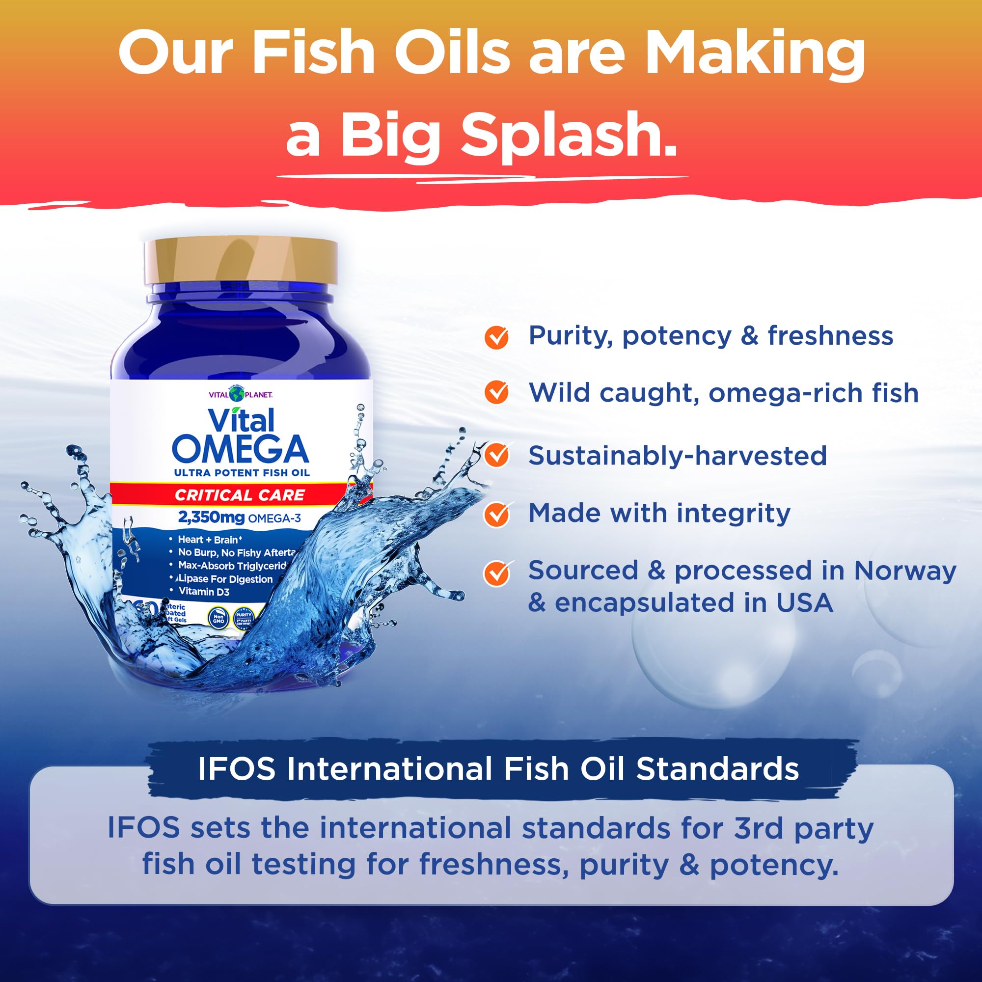 Vital Planet Omega-3 Fish Oil Supplement 2350mg packaging
