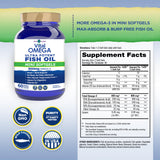 Vital Planet Omega-3 Mini Softgels 800mg back view