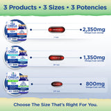 Vital Planet Omega-3 Mini Softgels 800mg with measuring spoon