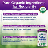 Vital Planet Organic Vital Fiber 221g back view packaging with ingredients